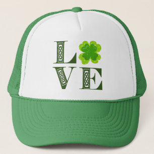 Irish Green Clover Shamrock Celtic Knot LOVE T-Shi Trucker Pet