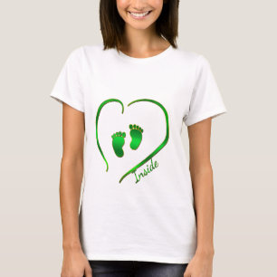 Irish Green Heart en Baby Feet T-shirt