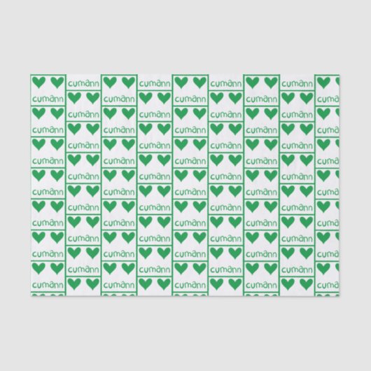 Irish Green Hearts Tissuepapier (Voorkant)