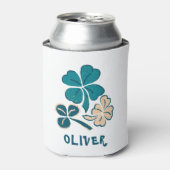 Irish Green Shamrock Clover - gepersonaliseerd Blikjeskoeler (Blikje Voorkant)
