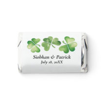 Irish Green Shamrock Wedding Favor Hershey's Choc