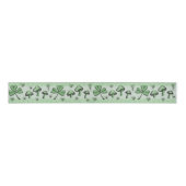 Irish Green Shamrocks Hearts and Mushrooms 3" Gros Grosgrain Lint (Voorkant)