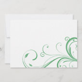Irish Green White Celtic Wedding Invitation Kaart (Achterkant)