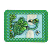 IRISH GROENE FLAMINGO, LEUKE GELUKKIGE ST. PATRICK MAGNEET (Horizontaal)