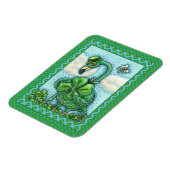 IRISH GROENE FLAMINGO, LEUKE GELUKKIGE ST. PATRICK MAGNEET (Linkerzijde)
