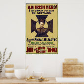Irish Guard Hero WW I Poster (Keuken)