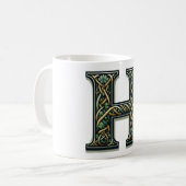Irish H Monogram Coffee Mug (Devant gauche)
