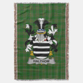Irish Halthom Coat of Arms Family Crest Ireland Deken (Voorkant Verticaal)