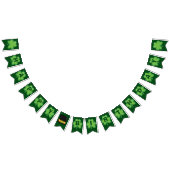 Irish Happy Birthday Green Clover Vlaggetjes (Alle)