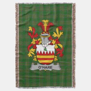Irish Hare or O_Hare Coat of Arms Family Crest Ir Deken