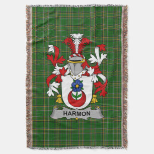 Irish Harmon Coat of Arms Family Crest Ireland Deken