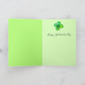 Irish Harp and St.Patrick's Day Cat Making Music Kaart (Binnen)