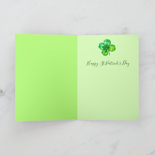 Irish Harp and St.Patrick's Day Cat Making Music Kaart (Binnen)