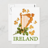 IRISH HARP BRIEFKAART (Voorkant / Achterkant)