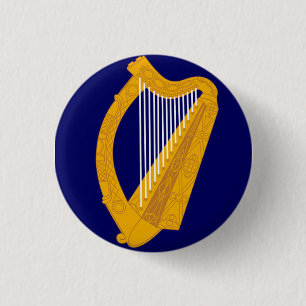 Irish harp embleem badge ronde button 3,2 cm