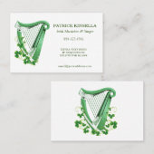 Irish Harp en Shamrocks Visitekaartje (Voorkant / Achterkant)