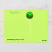 IRISH HARP, GREEN GOLD SHAMROCKS St Patrick's Day Briefkaart (Achterkant)