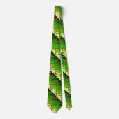 IRISH HARP, GREEN GOLD SHAMROCKS St Patrick's Day Stropdas (Voorkant)