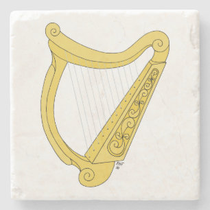 Irish Harp Stenen Onderzetter