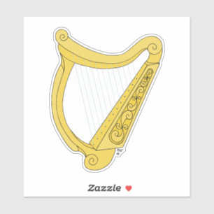 Irish Harp Sticker