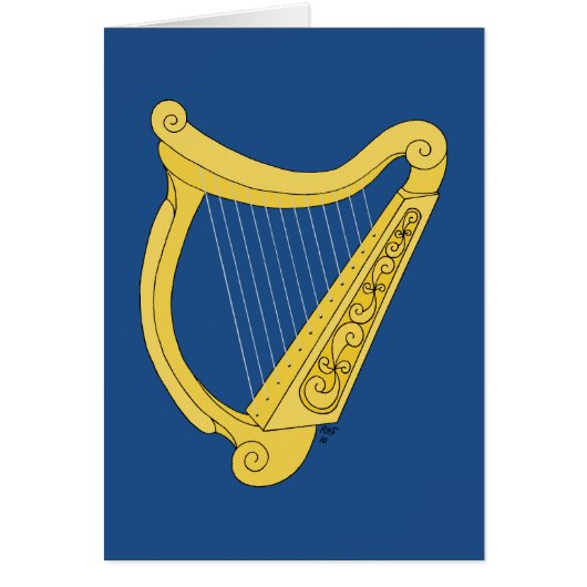Irish Harp Wenskaart (Voorkant)