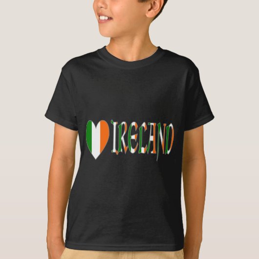 Irish Heart Flag & Word Ierland T-shirt (Voorkant)