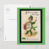 Irish Hearts Greeting, St. Patrick's Day Briefkaart (Voorkant / Achterkant)