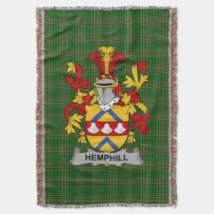 Irish Hemphill Coat of Arms Family Crest Ireland Deken