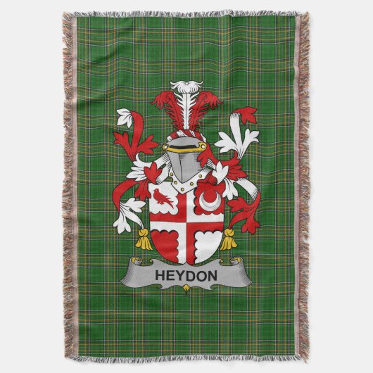 Irish Heydon Coat of Arms Family Crest Ireland Deken (Voorkant Verticaal)
