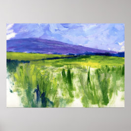 Irish Hillside Painting Poster