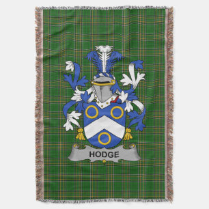 Irish Hodge Coat of Arms Family Crest Ireland Deken