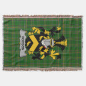 Irish Hodson Coat of Arms Family Crest Ireland Deken (Voorkant)