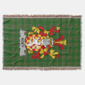 Irish Hoey or O_Hoey Wapenschild Familie Crest Ir Deken (Voorkant)