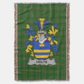 Irish Holte of Holt Wapen Familie Crest Ire Deken (Voorkant Verticaal)