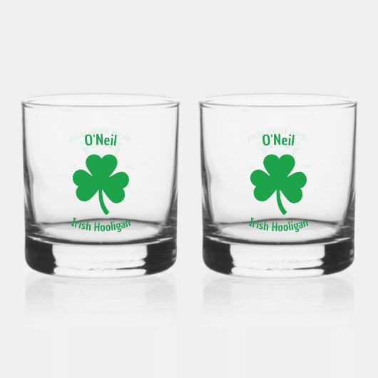 Irish Hooligan Whiskey Glas (Voorkant)
