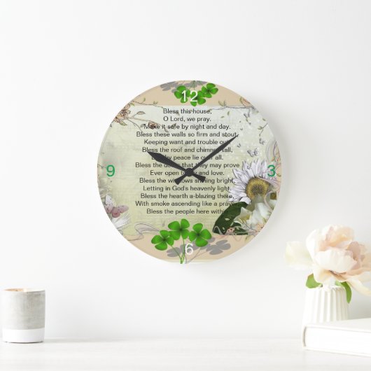 Irish House Blessing horloge (Maison)