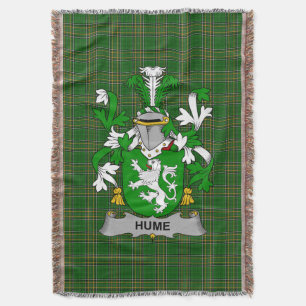 Irish Hume Coat of Arms Family Crest Ireland Deken