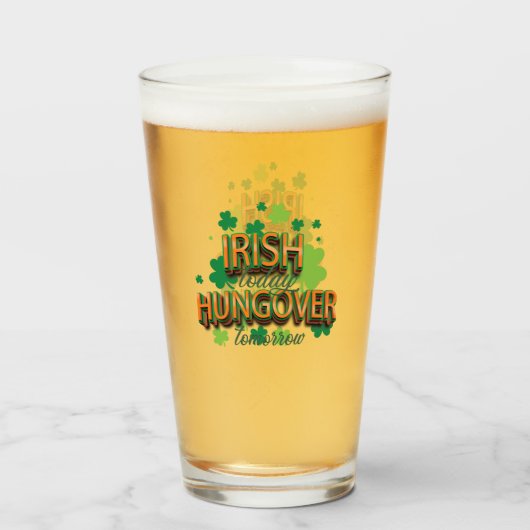 Irish Hungover Funny Glas (Achterkant gevuld)
