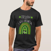 Irish I Drink Zwangerschapsuitkondiging St Pat T-shirt (Voorkant)