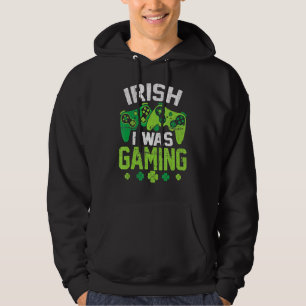 Irish I Gaming Funny St Patricks Day Gamer Boy Hoodie