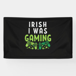 Irish I Gaming Funny St Patricks Day Gamer Boy Spandoek