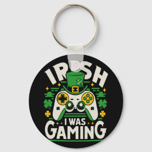 Irish I Gaming Funny St Patricks Day Video Gam Sleutelhanger