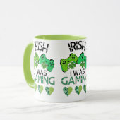 Irish I Was Gaming" St. Patrick's Day Mug (Devant gauche)