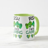 Irish I Was Gaming" St. Patrick's Day Mug (Devant droit)