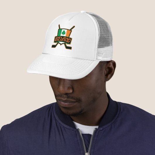 Irish Ice Hockey Flag Logo Trucker Pet (In situ)