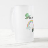 *~* IRISH IERLAND Patriot Rainbow Pot of Gold Matglas Bierpul (Voorkant links)