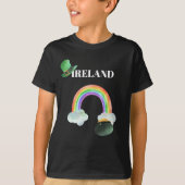 *~* IRISH IERLAND Rainbow Pot of Gold Boy T-Shirt (Voorkant)