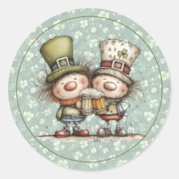 Irish‑Inspired St. Patrick’s Day Envelope Seal Ronde Sticker