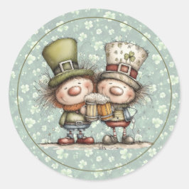 Irish‑Inspired St. Patrick’s Day Envelope Seal Ronde Sticker