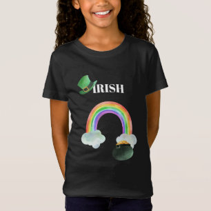 *~* IRISH IRELAND Girl Rainbow Pot of Gold T-Shirt